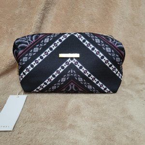 Kestrel Multicolored Striped Paisley Makeup Bag Zippered NWT